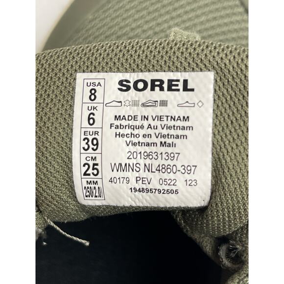 Sorel women’s Out N About III waterproof low sneakers olive green size 8 - Picture 7 of 9